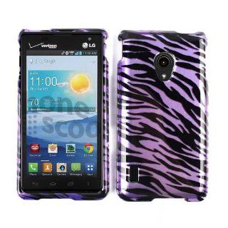 Lg Lucid 2 Vs870 Transparent Purple Zebra Tp Case Accessory Snap on Protector: Cell Phones & Accessories