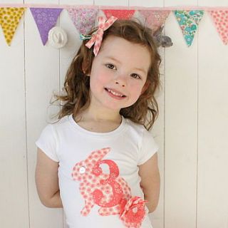 applique age bunny birthday t shirt by milk two bunnies