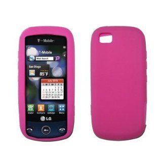 Hot Pink Silicone Skin Soft Case for LG Sentio GS505: Cell Phones & Accessories