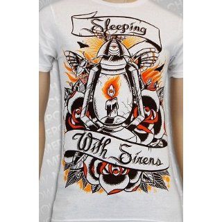 Sleeping With Sirens Candle White Slim Fit T shirt: Clothing