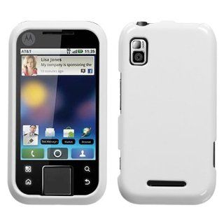 Hard Plastic Snap on Cover Fits Motorola MB508 Flipside Solid Ivory White AT&T: Cell Phones & Accessories