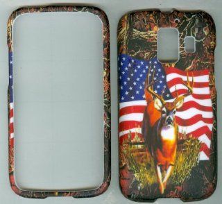 Camoflague Camo USA Deer Hard Snap on Case Phone Cover Faceplate Protector for Huawei Fusion 2 U8665 (At&t): Cell Phones & Accessories
