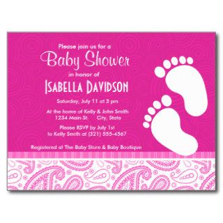 Pink Paisley Pattern Post Card