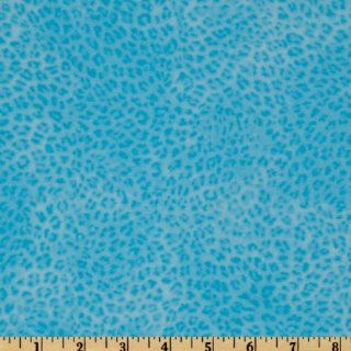 Flannel Animal Print Blue Fabric: