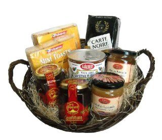 French Breakfast Delight Gift Basket incl. 2 Preserves, 2 kinds of Honey, Chestnut Spread, Toasts & Coffee : Grocery & Gourmet Food