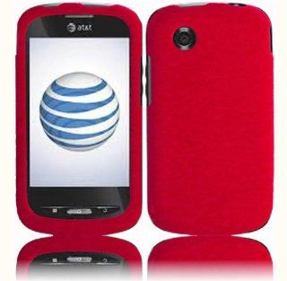 ZTE Merit 990G Straight Talk Phone Case Accessory Hot Red Hard Snap On Cover with Free Gift Aplus Pouch: Cell Phones & Accessories