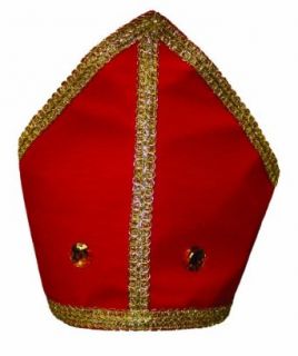 Alexanders Costumes Bishop Hat, Red, One Size: Clothing