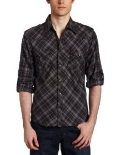 MG BLACK Label Men's Western Shirt, Onyx, XL at  Mens Clothing store
