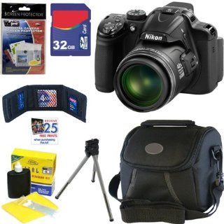 Nikon COOLPIX P520 18.1 MP CMOS Digital Camera with 42x Zoom and "GPS" (Black) + 6pc Bundle 32GB Accessory Kit : Digital Slr Camera Bundles : Camera & Photo