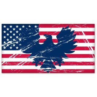 US Flag American vintage eagle sticker decal 6" x 3": Automotive