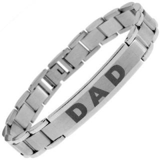 stainless steel dad id bracelet 8 5 $ 49 00 free shipping no minimum