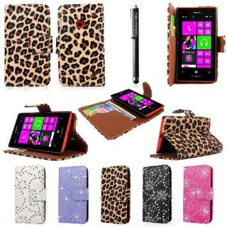 Cellularvilla (Tm) Case for Nokia Lumia 521 PU Leather Wallet Card Flip Open Case Cover Pouch. (Only Fit Nokia Lumia 521) (Brown Leopard) Cell Phones & Accessories