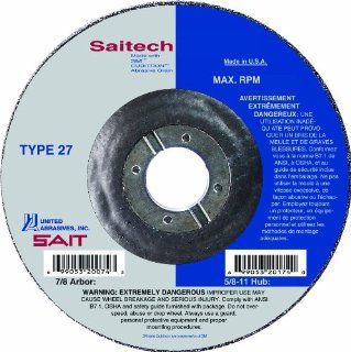 United Abrasives/SAIT 20099 Type 27 9 by 1/4 Inch by 5/8 11 Inch Depressed Center Wheel, 10 Pack: Home Improvement