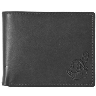 Pangea MLB Cleveland Indians Black Leather Wallet : Sports Fan Wallets : Sports & Outdoors