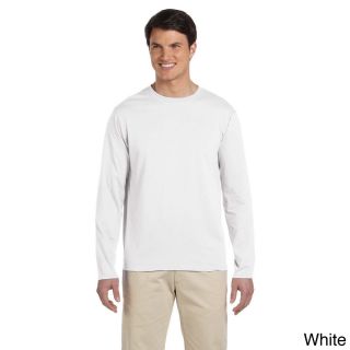 Gildan Mens Softstyle Cotton Long Sleeve T shirt White Size 3XL