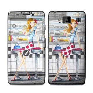 American Diner Design Protective Decal Skin Sticker (Matte Satin Coating) for Motorola Droid Razr Maxx HD 4G Android Cell Phone Cell Phones & Accessories