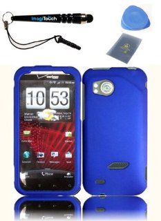 IMAGITOUCH(TM) 4 Item Combo For HTC Rezound Vigor 6425 Snap On Hard Shell Plastic Rubberized Case Cover Phone Protector Faceplate   Blue (Stylus Pen, ESD Shield Bag, Pry Tool, Phone Cover): Cell Phones & Accessories
