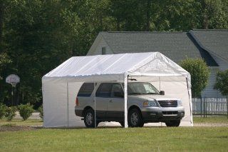 ShelterLogic Super Max Canopy 10'x20' 2 in 1 Pack with Enclosure Kit, White Cover : Outdoor Canopies : Sports & Outdoors