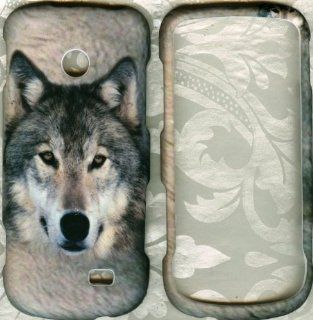 White Wolf rubberized Samsung T528G Straight Talk Phone Case: Cell Phones & Accessories