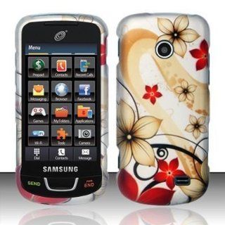 For Stright Talk Tracfone Net 10 Samsung T528g Accessory   Red Flower Hard Case Proctor Cover + Lf Stylus Pen: Cell Phones & Accessories