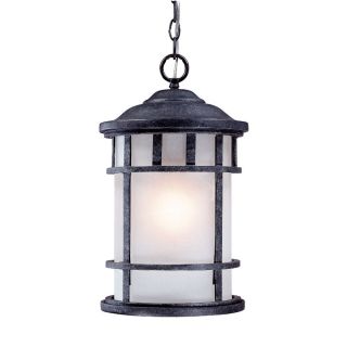 Hanging Lantern 1 light Outdoor Stone Light Fixture With Line Switch