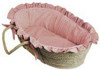 Hoohobbers Doll Size Moses Basket Sherbert Pink : Baby Gear Tote Bags : Baby