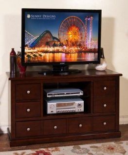 Shop Sunny Designs 3443CA 52 Capuccino 52 Inch TV Console, Cappuccino Finish at the  Furniture Store. Find the latest styles with the lowest prices from Sunny Designs
