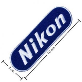 Nikon Camara Logo 2 Embroidered Iron Patches: Clothing