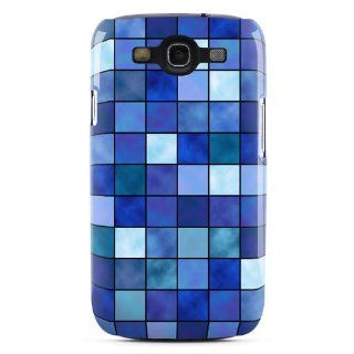 Blue Mosaic Design Clip on Hard Case Cover for Samsung Galaxy S3 GT i9300 SGH i747 SCH i535 Cell Phone: Cell Phones & Accessories