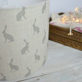 grey hares handmade lampshade by lolly & boo lampshades