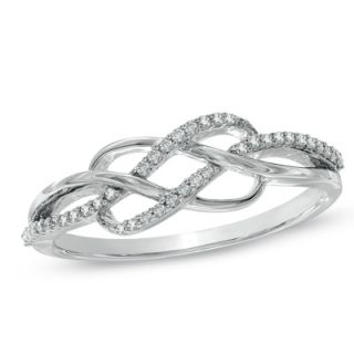 CT. T.W. Diamond Infinity Lace Ring in 10K White Gold   Zales