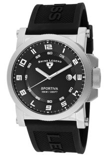 Swiss Legend 40030 01 WA  Watches,Sportiva Black Textured Dial Black Silicone White Arabic Accents, Sport Swiss Legend Quartz Watches