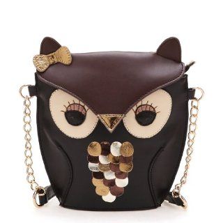 Cute Black Brown Owl Bag / Coin Purse: Cross Body Handbags: Shoes