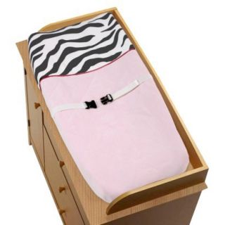 Sweet Jojo Designs Pink Zebra Changing Pad Cover