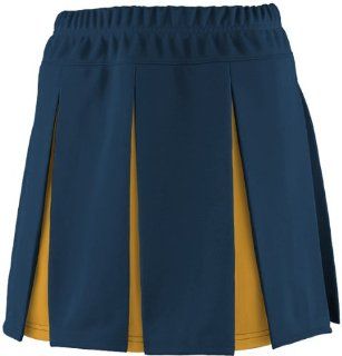 Ladies/Girls Liberty Cheerleaders Uniform Skirts NAVY/ GOLD GS : Athletic Cheerleading Apparel : Sports & Outdoors