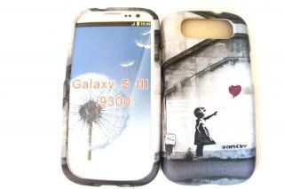 Samsung Galaxy S3 i9300 Designer Banksy Grafitti Art Ballon Girl Full case Cover Front&Back: Cell Phones & Accessories