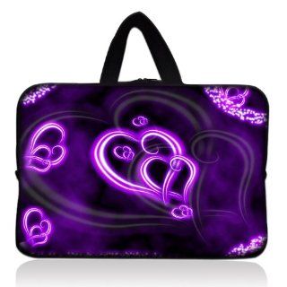 Purple Hearts 7" Tablet Sleeve Bag Cover Case Pouch with Handle for 7" 8" Barnes & Noble Nook Tablet/ Acer Iconia A100 A110 Tablet: Computers & Accessories