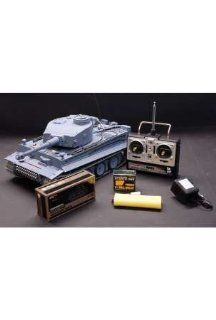 AZ Imports HLMT 1 16 German Tiger Air Soft RC Battle Tank   Metal Gear and Track Upgraded: Toys & Games