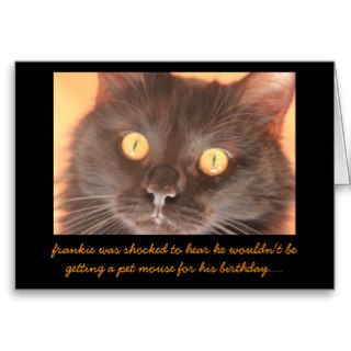 Funny Shocked Cat Birthday Card, birthday wishes..