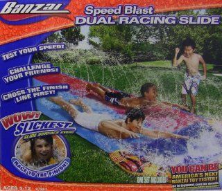 Banzai Speed Blast Dual Racing Slide: Toys & Games