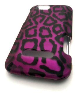 Motorola Defy XT XT555c Purple Leopard Cheetah Design Hard Matte Case Skin Cover Mobile Phone Accessory: Cell Phones & Accessories