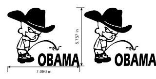 Pee on president obama calvin Sticker Decal **PAIR**: Everything Else
