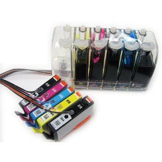 FantasyBuy Continuous Ink System for HP printers with new OEM cartridge and black color pigment ink based that are used in HP 564 cartridge such as Photosmart B8550/C6350/C6380/C6388/D5460/D7560: Office Products
