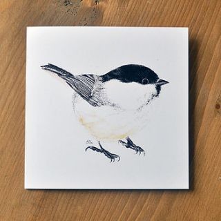 new willow tit greeting card by ella johnston art and illustration