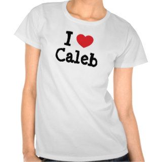 I love Caleb heart custom personalized Shirts