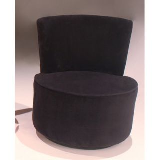 Bernards Velvet Swivel Fabric Slipper Chair 7968 / 7969 / 7970 Color Black