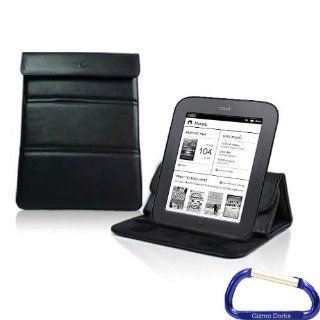 Gizmo Dorks Faux Leather Case / Stand (Black) with Carabiner Key Chain for the Barnes and Noble Nook Simple Touch Reader (Latest Generation): Computers & Accessories