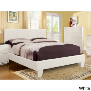 Furniture Of America Furniture Of America Kutty Modern Full Size Padded Leatherette Platform Bed White Size Full