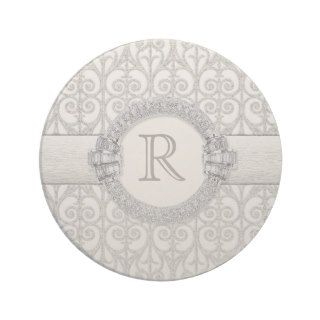 Diamonds & Lace, Monogrammed Wedding Gifts Beverage Coasters