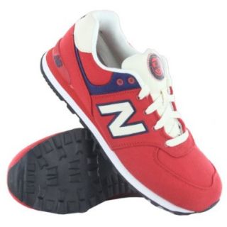New Balance KL 574 Classics Traditionnels Red Youths Trainers Size 7 US: Shoes: Shoes